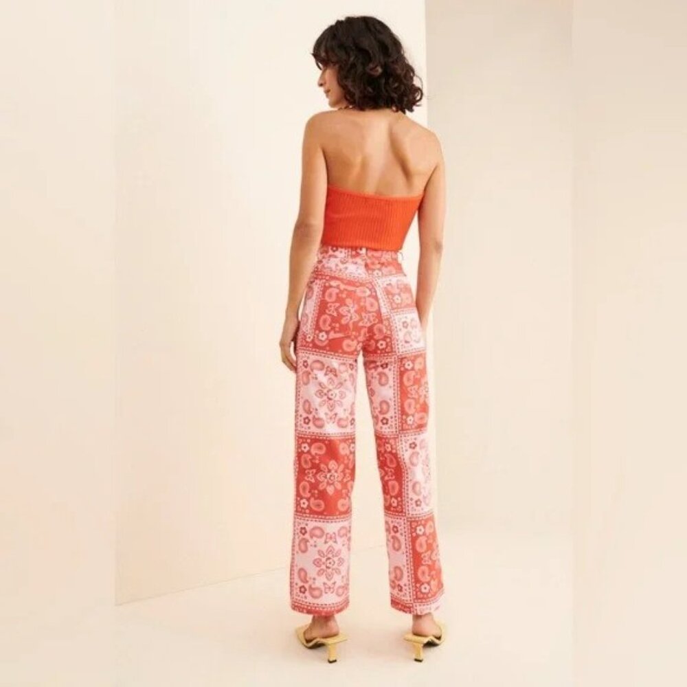 Lisa Says Gah Alyssa Orange Top AND Pant Lounge Set xs - Picture 9 of 13